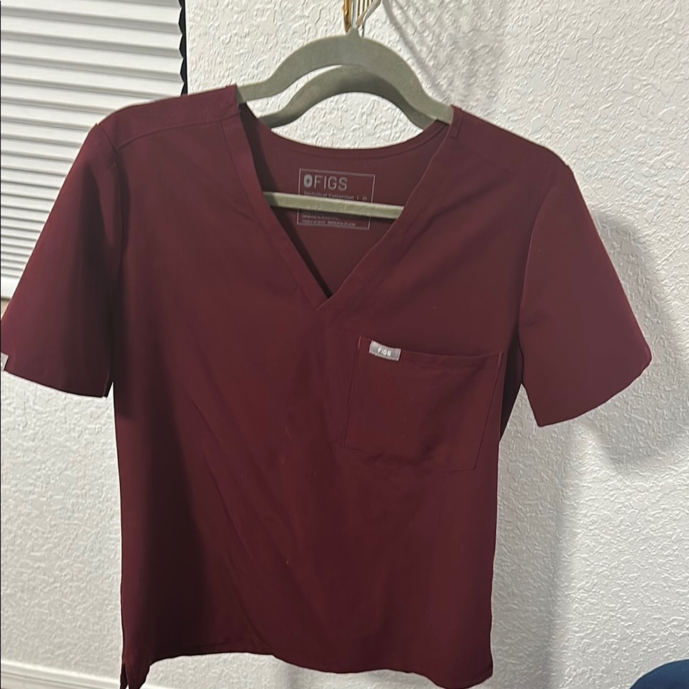 Figs Women's Burgundy Top